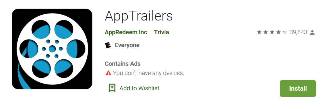 apptrailer google play