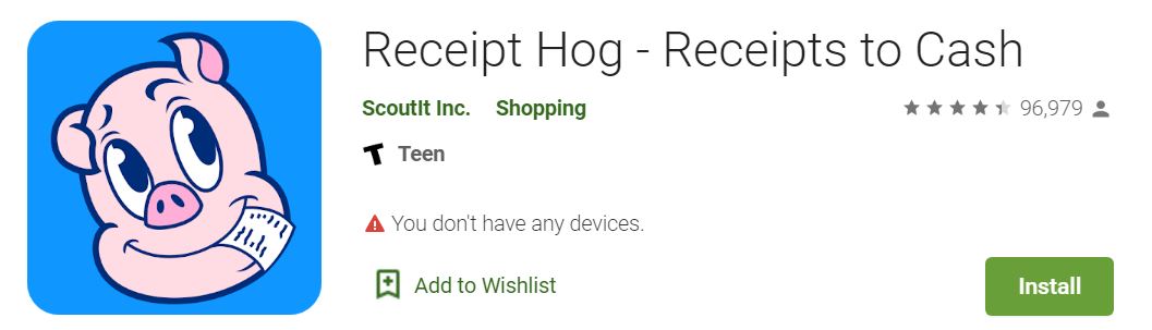 receipt hog google play