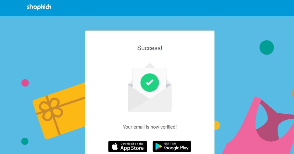 shopkick verified email