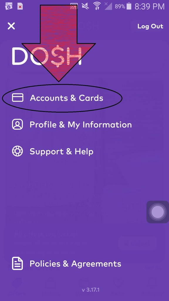 dosh cash app accounts