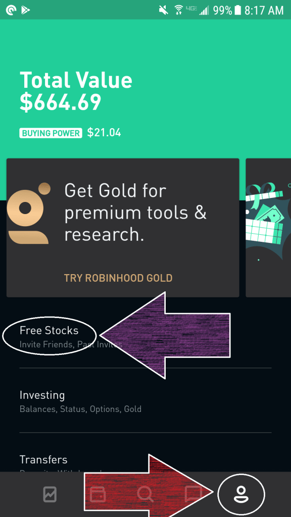 robinhood app free stocks