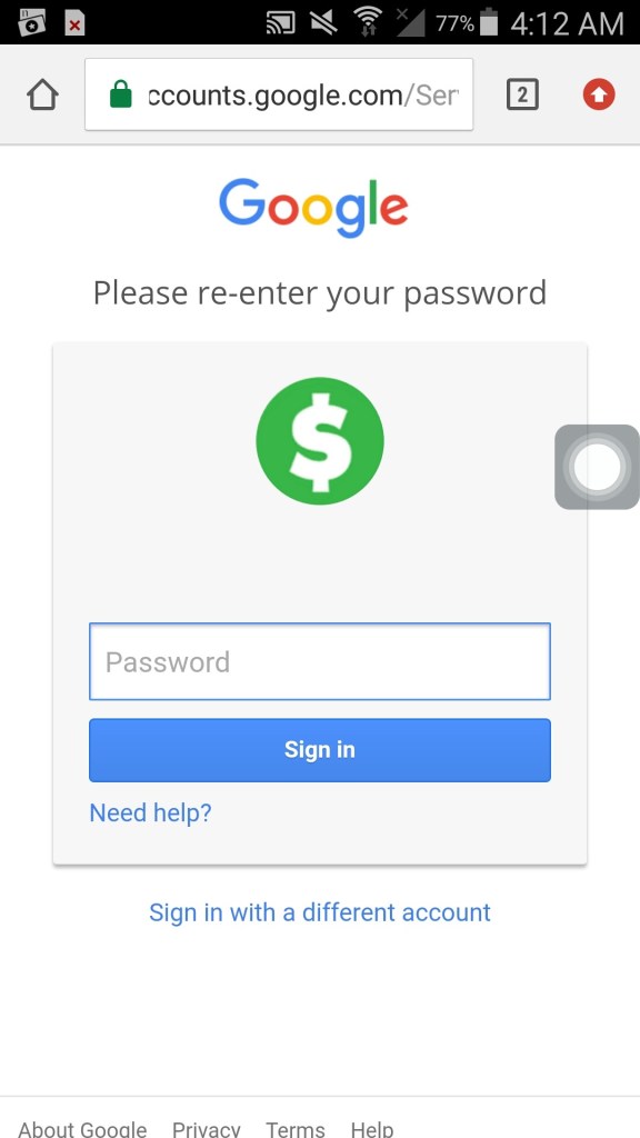 robinhood app password