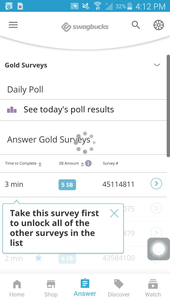 swagbucks surveys