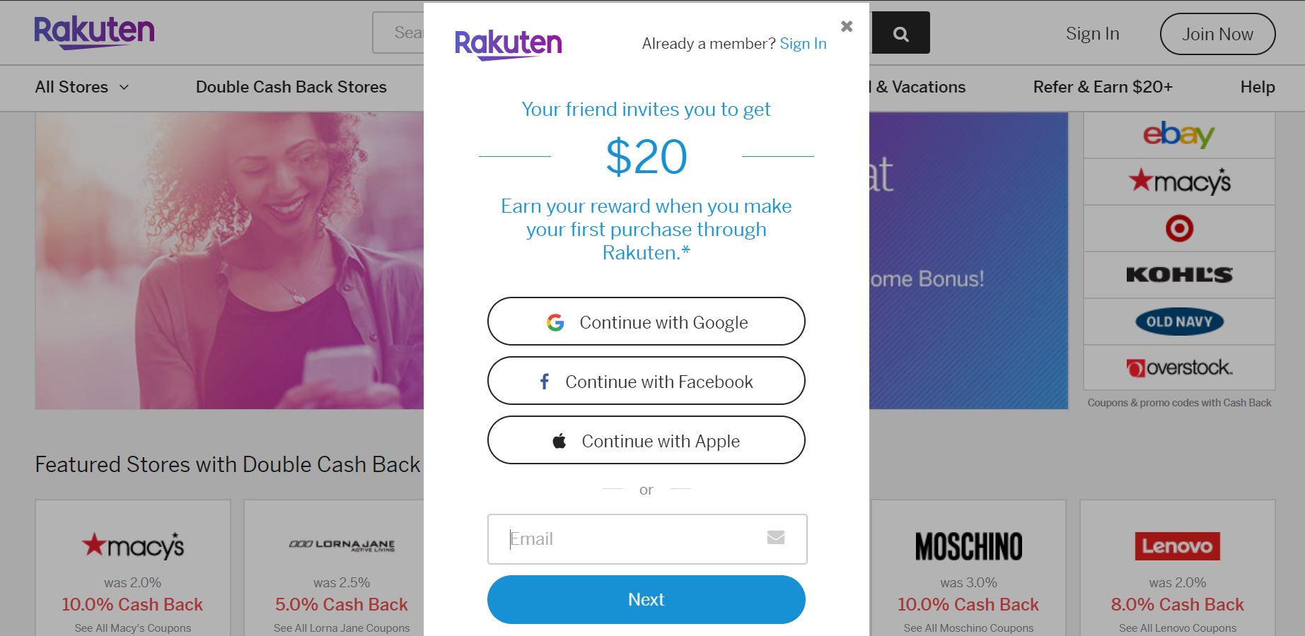 rakuten login