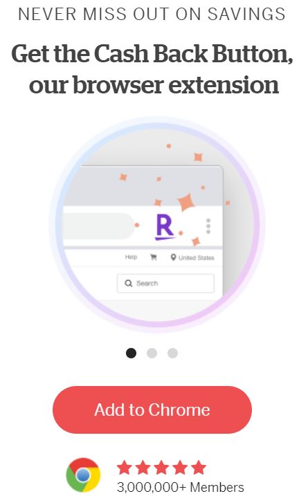 rakuten cash back button